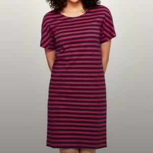 Lole Black & white striped T shirt dress